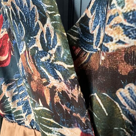 PatBo Gilly Print Satin Plunge Bodysuit Size L - Picture 9 of 11